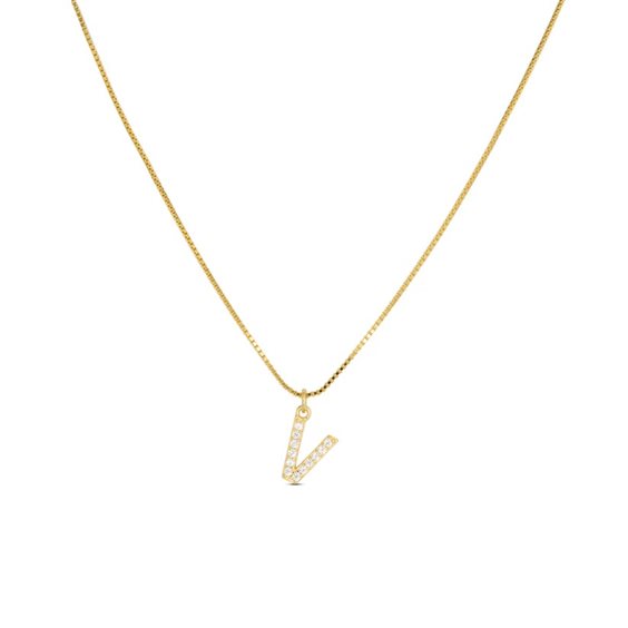 Collana Dilvdò Donna Letters in Argento Zircone CLDOV - CLDOV